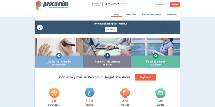 Procomun, the portal to share educational resources that combines Drupal and Java