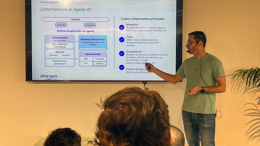 Exposición de Agentes IA en las oficinas de Emergya